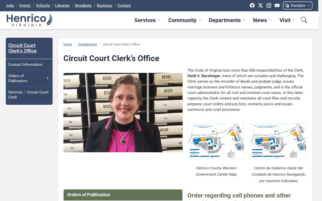Henrico County Circuit Court Clerk criminal case services